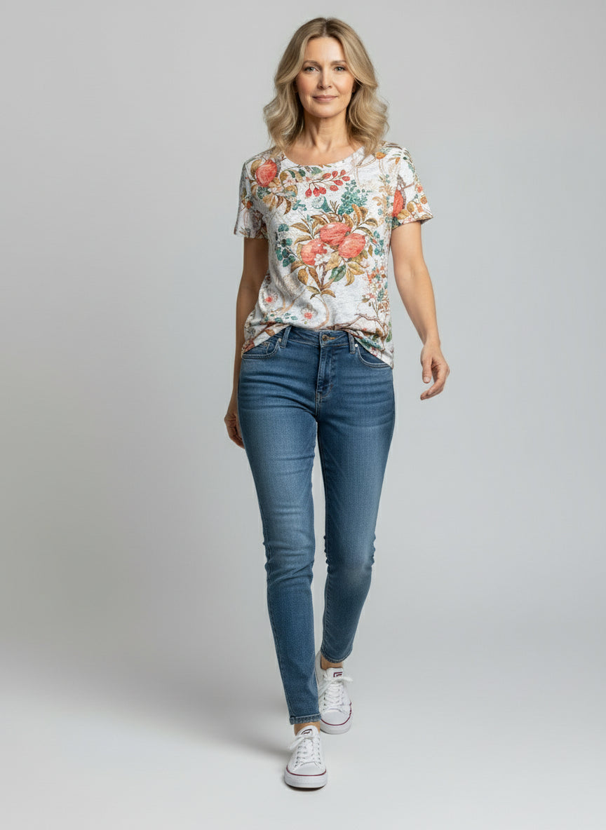 Allover Printed Lemon Berry T-shirt