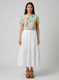 Allover Printed Floral Sketch T-shirt