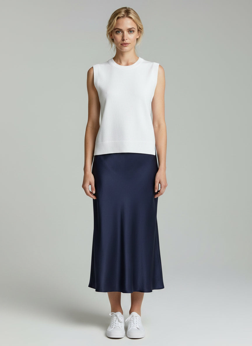 Scoop Neck Knit Vest