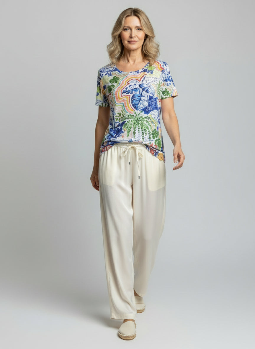 Allover Printed Graphic T-shirt