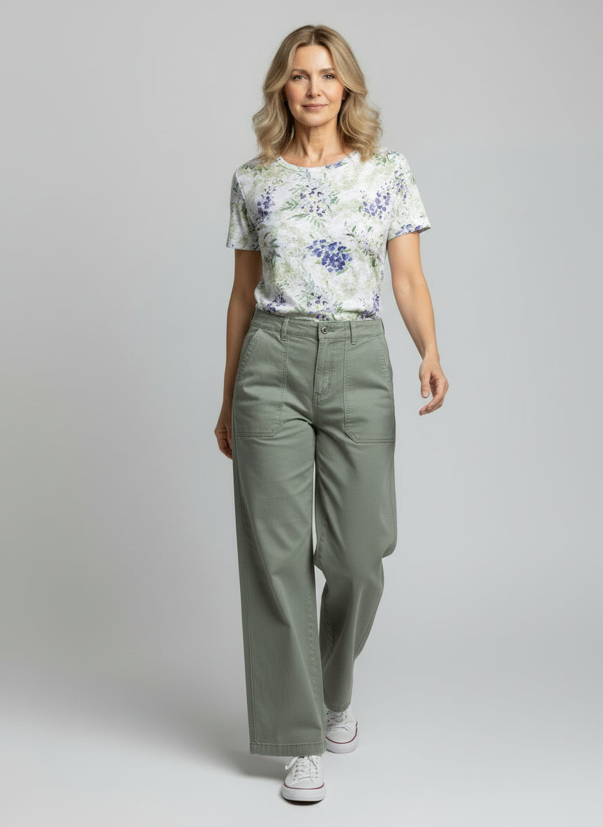 Allover Printed Watercolour Floral T-shirt
