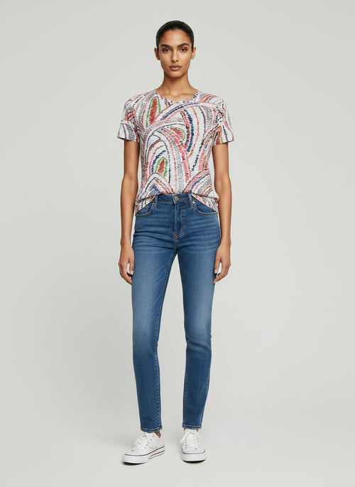 Allover Printed Abstract Arches T-shirt