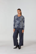 Leopard Print Wool Touch Top