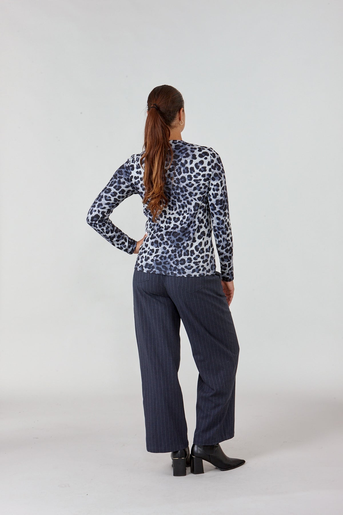 Leopard Print Wool Touch Top