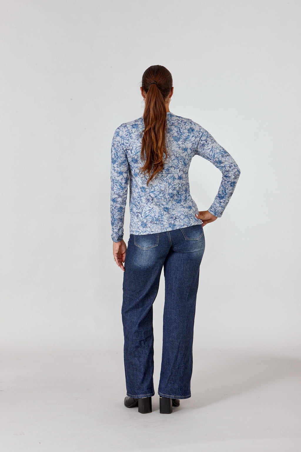 Floral Print Top with Diamante