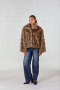 Multi-Tone Faux Fur Jacket