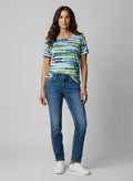 Allover Printed Watercolour Stripe T-shirt