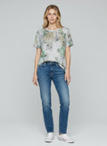 Allover Printed Floral Abstract T-shirt