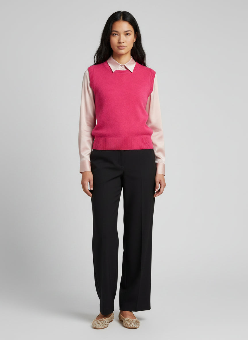Scoop Neck Knit Vest